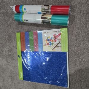 Cricut Vinyl and Glitter Cardstock Lot